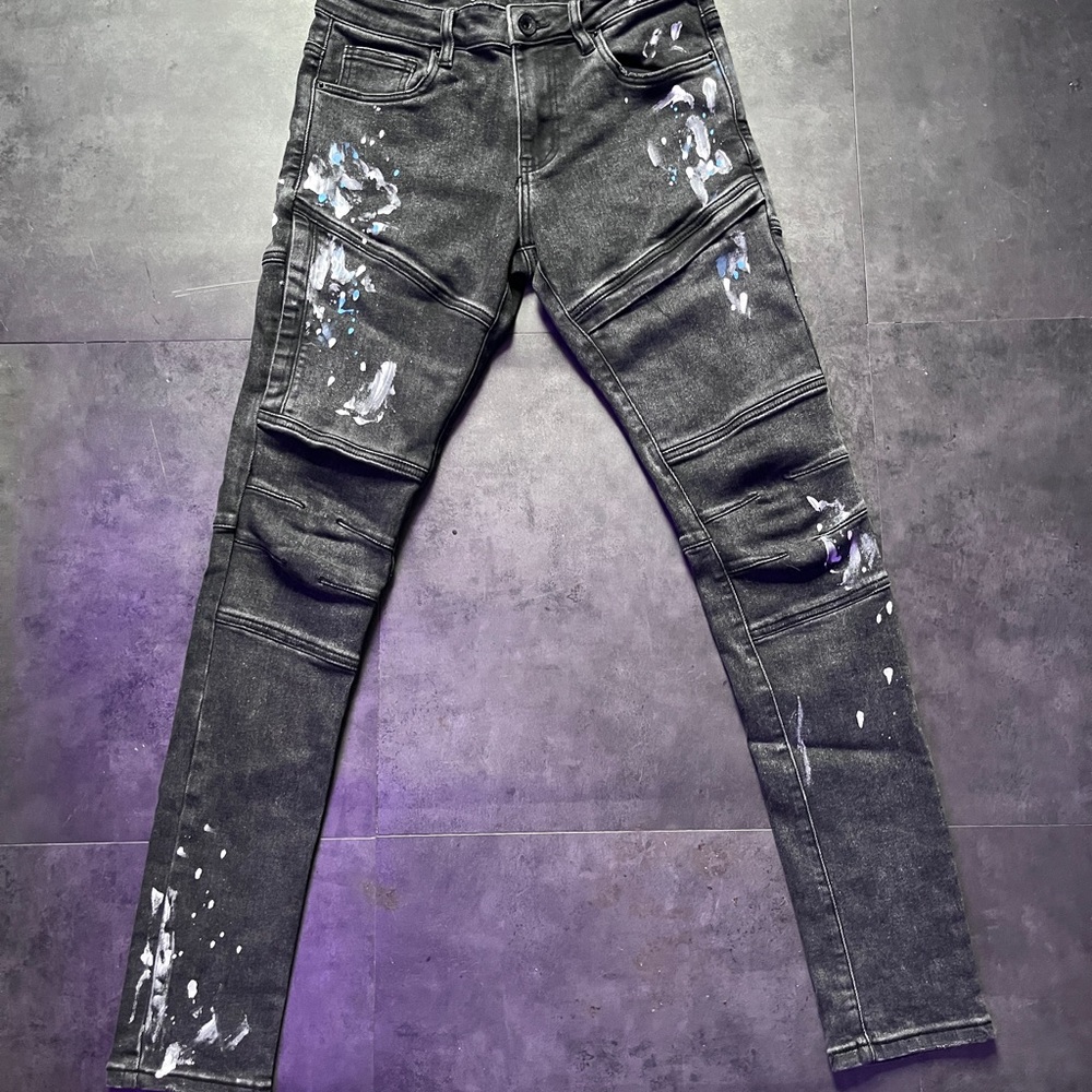 Crysp denim paint splatter jeans size 30
